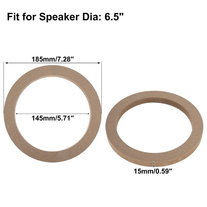 Entretoises Pour Haut-parleurs 6x9 Pouces - Paire, Plastique Noir, épaisseur 46 Mm - Pour Voiture, Camion, Installation Audio DIY