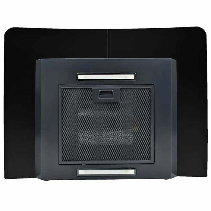 Hotte aspirante cuisine 90 cm | Hotte Murale | acier inoxydable | verre noir | WiFi | arrête automatiquement | Opération tactile | FLAT9006ED