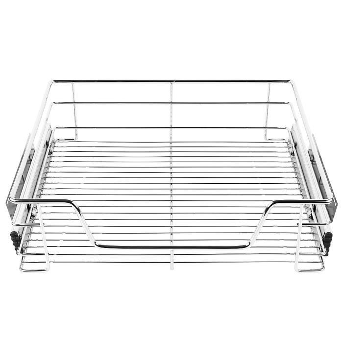 2x 60cm tiroir de cuisine placard coulissant tiroir télescopique cuisine  étagère panier coulissant