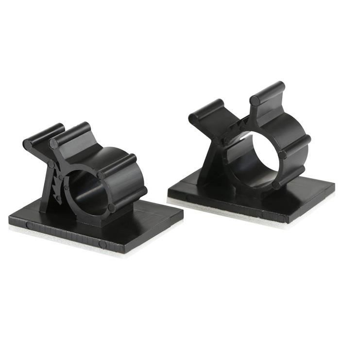 Lot De 20/40/60 Clips De Câble Auto-adhésifs Pour La Maison Et Le Bureau Blanc/noir/transparent