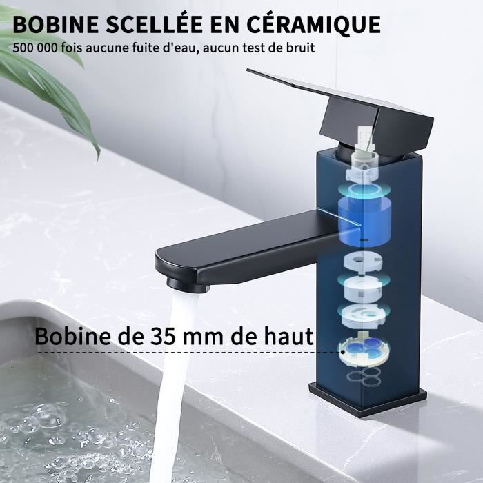 Auralum Cartouche de robinet en Céramique pour Mitigeur Valve Remplacement  35MM