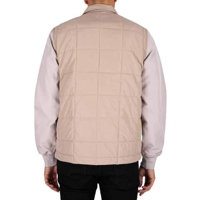 Veste matelassee Los Amigos WEEKEND OFFENDER Homme Beige Poches zippees Poignets elastiques Beige Cdiscount Pret a Porter