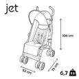 Nania Poussette Canne Luxe JET (6-36 mois) - inclinable, légère et compacte - pliage à une main - Disney Cars-3