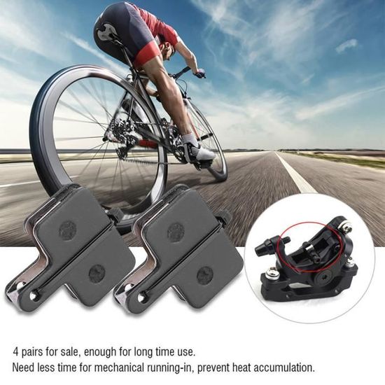 Lot De 4 Paires De Plaquettes De Frein MUNZE - Pour VTT, Vélo Électrique, Trotinette - Métal Durables - Compatibles Avec La Plupart Des Modèles