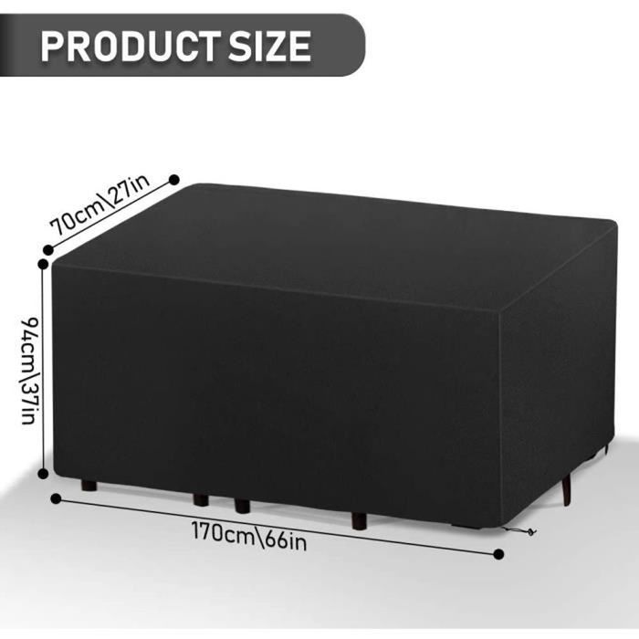 Bâche Salon De Jardin - Housse De Table Extérieur - Étanche - Anti