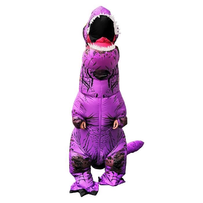 Déguisement dinosaure gonflable t rex violet