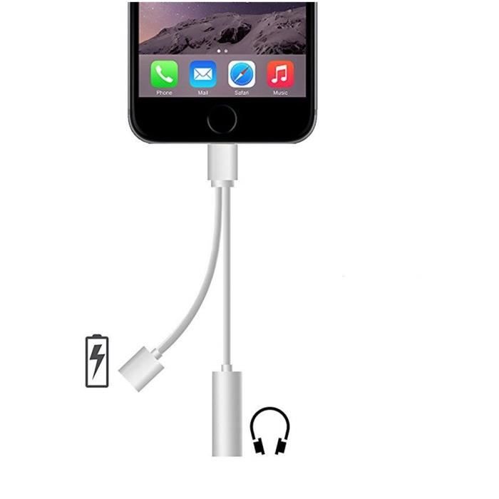 Adaptateur et convertisseur CABLING ® iPhone 7 Câble auxiliaire de voiture,  iPhone 7 Lightning vers jack audio 3,5 mm Câble adaptateur - Cordon  d'extension pour iPhone 8/iPhone X/iPhone