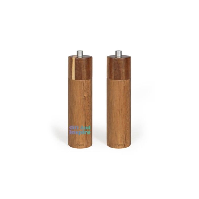 Moulin à Poivre Et Sel Manuel En Bois Forme Champignon - Lot De 2 - Base Chêne Naturel - Pour Cuisine Et Table - 4