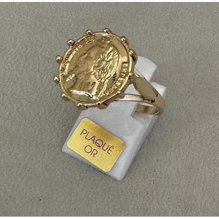 Bague Pi ce Louis d or Plaqu Or 3 Microns Poin onn Plaqu or