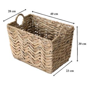 Lot de 2 tables gigognes tables basses rondes plateau en jacinthe d'eau