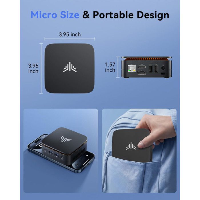 NiPoGi Mini PC Ιntel Alder Lake N95 (jusqu'à 3,4 GHz) 8Go DDR4+