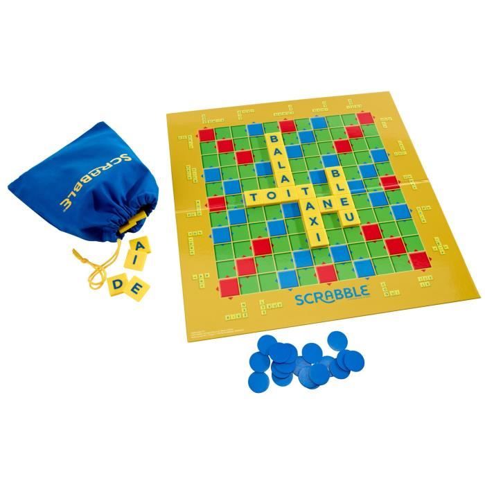Scrabble plateau tournant lettre bois de luxe Mattel
