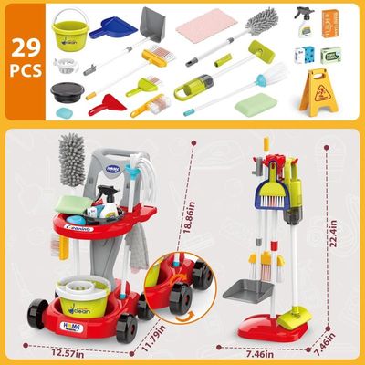 Glacier en bois pour enfants - chariot sur roues avec accessoires Glacier en bois pour enfants - chariot sur roues avec accessoires