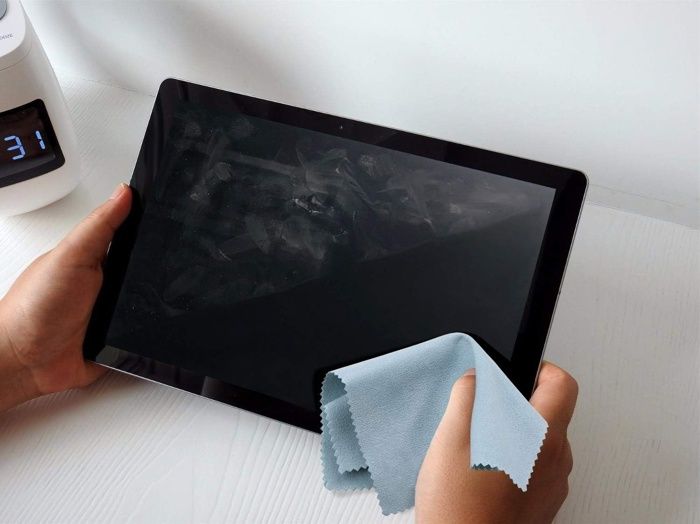 Lingettes Microfibre Pour Lunettes - Lot De 8 - Noir Et Bleu - Nettoyage écrans Et Lentilles - Sans Rayures