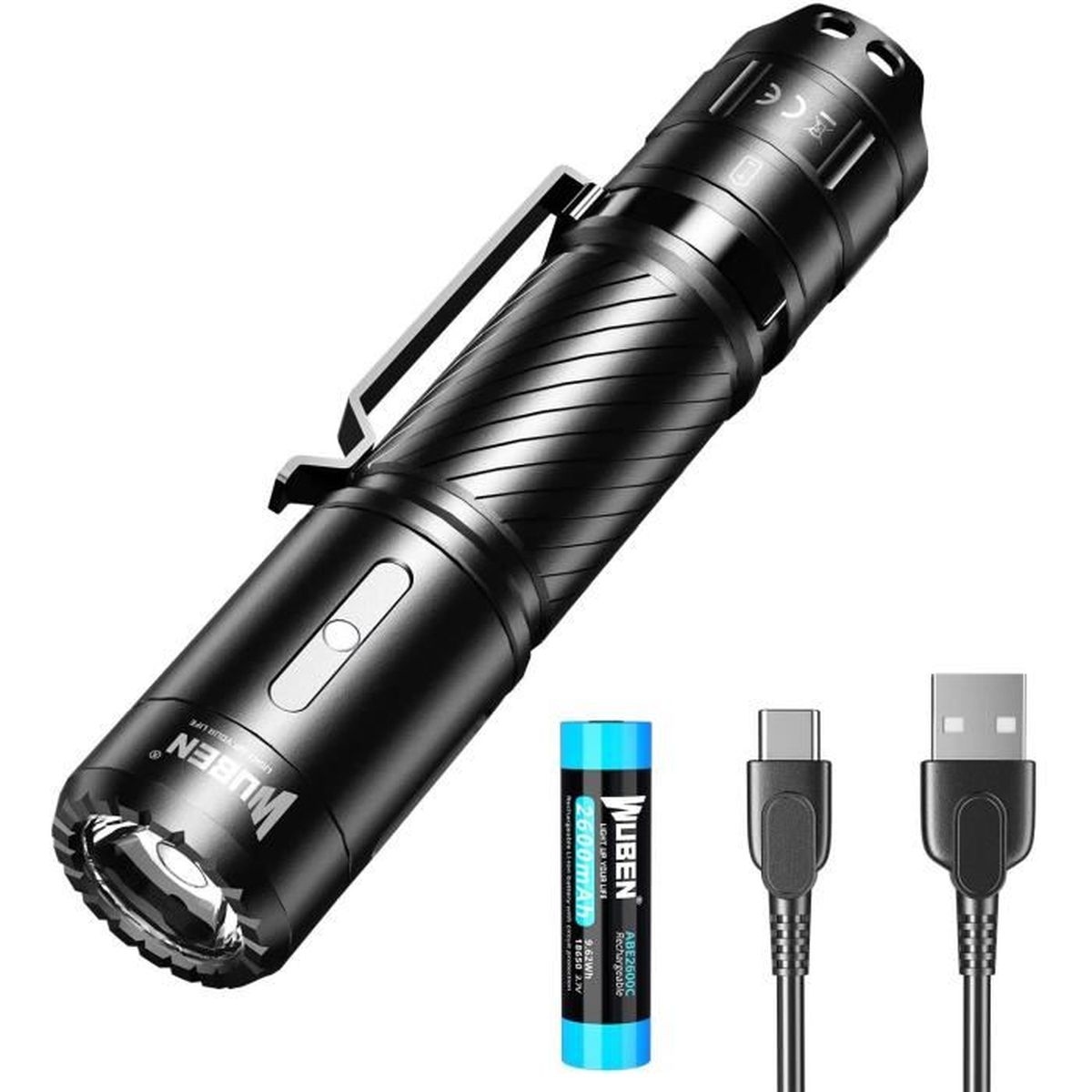 Mini USB Rechargeable Lampe De Poche 2000 LM XPE s//n DEL Torche lampe lumière lampe de poche