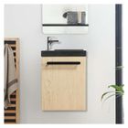 MOB-IN Meuble lave-mains suspendu NEVADA avec poignée porte serviette