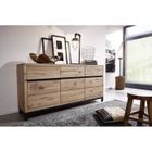 MASSIVMOEBEL24 Buffet - Bois massif de chêne sauvage huilé (Bianco) - VILLANDERS #208