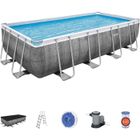 Kit Piscine hors sol tubulaire BESTWAY Power Steel™ - 549 x 274 x 122 cm - Rectangulaire (Avec pompe, échelle, bâche)