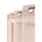 RIDEAUDISCOUNT Voilage 135 x 240 cm à Œillets Effet Lin Naturel Rose Terracotta x 240 cm