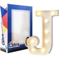 Don Letra Lettres blanches avec lumières LED. Lettres avec lumières lumineuses pour la décoration intérieure. Créez vos mots avec l'