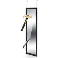 NEUF Miroir de porte avec monture - 119 x 33 cm - Bordure Noire