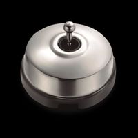 FONTINI - DIMBLER - Interrupteur Va & Vient Porcelaine Noire Coque Chrome Réf. 60308773