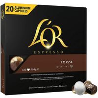 L'Or Espresso Café Forza - Intensité 9 - 100 Capsules en Aluminium Compatibles avec les Machines Nespresso (Lot de 5X20 capsul[853]