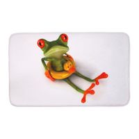Tapis de Bain Froggy 70 x 110 cm, de Haute qualité, très Doux, sèche Rapidement, Lavable, antidérapant