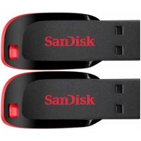 2 x SanDisk Cruzer Blade clé USB 16 Go (paquet de deux)