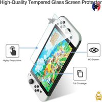 Verre Trempé Protection pour Nintendo Switch OLED model 2021 , film Protecteur D'écran pour Nintendo Switch OLED