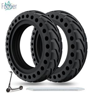 Pneu Plein pour Xiaomi M365/Pro/Pro 2 Trottinette Electrique,Anti Dérapant Anti Crevaison Increvable Solide 8,5 Pouces Avant/Arrière