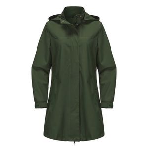 Minetom Veste De Pluie Longue Femme Léger Coupe-Vent Manteau