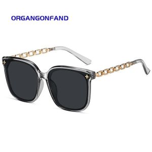 LUNETTES DE SOLEIL Nouvelles lunettes de soleil pour femmes - lunettes de soleil de voyage avec protection uv avec grand cadre-gris