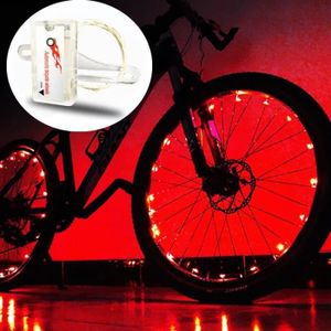 Lampe de roue de vélo de cycliste colorées à double,Lumières LED à rayons  de vélo - Cdiscount Sport