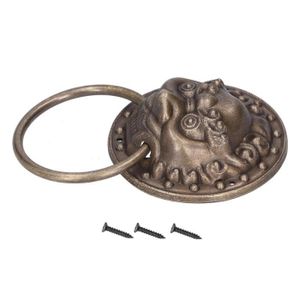 Taille : 6 cm de diamètre WXYU Heurtoir de Porte en cuivre de Luxe léger en Laiton poignée de Porte d'entrée de Cour antirouille heurtoirs de Porte épaissis 6 cm de diamètre 