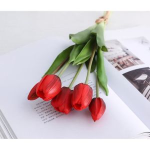 FLEUR ARTIFICIELLE Objets décoratifs,Bouquet de tulipes de luxe en Si