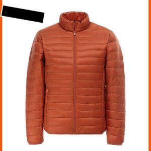 DOUDOUNE Hommes Vêtement Manches Longues Doudoune Blouson Compressible Ultra Légère Hiver Down Jacket Orange