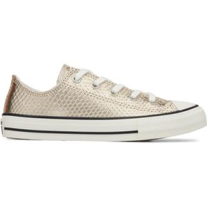 converse blanche doré