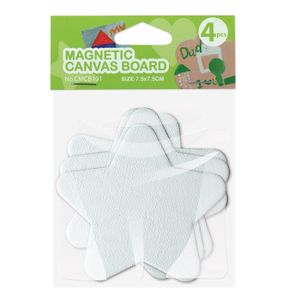 Lot De 12 Toiles Magnétiques à Peindre YYTECH - 6 Formes (carré, Cœur, Cercle...) - 7,5 X 7,5 Cm - Pour Acrylique, Huile, Décoration Frigo - 10