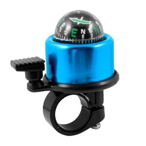 Anneau Métallique De Bell Corne avec boussole Vélo Guidon Alarme Gris