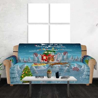 Get Wallpaper Housse De Canape Tapis De Sofa Decor Noel Coussin Bleu Clair Pour For Free