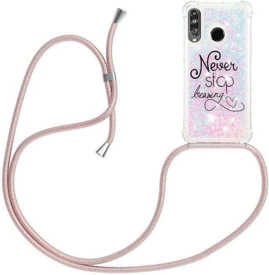 Coque Huawei P30 Avec Cordon - Mtb More Energy CAS-5223 (bleu Foncé, Transparente)