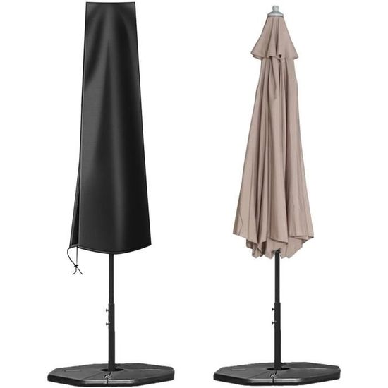 OKPOW Housse De Protection Pour Parasol 200cm - Imperméable 600D, Anti-UV Et Anti-Vent - Pour Jardin Et Terrasse