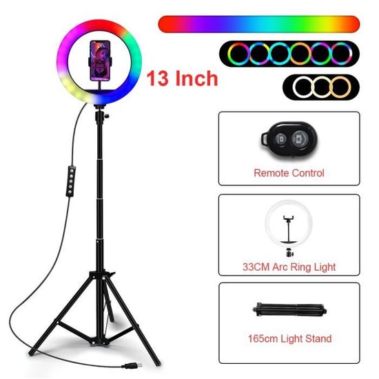 Anneau LED RGB 10 pouces pour studio photo et vidéo - Test et Avis