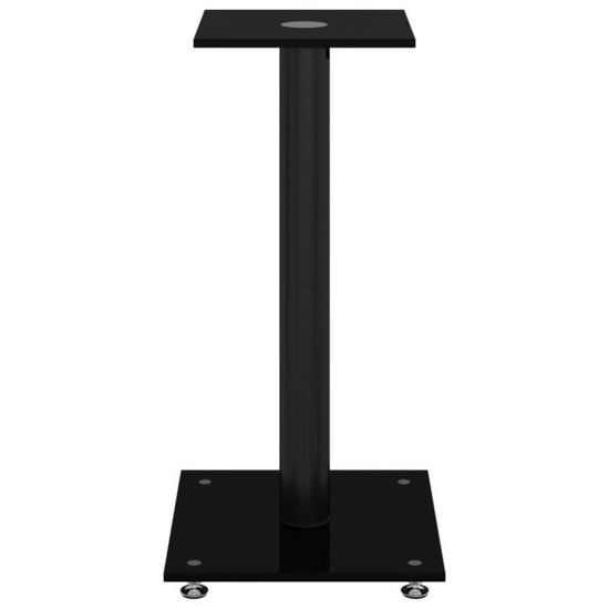 UNE Supports De Haut-parleurs 2 Pcs Argenté Verre Trempé 3 Piliers