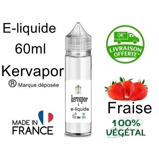 E-liquide Fraise nicotine 6mg 60ml