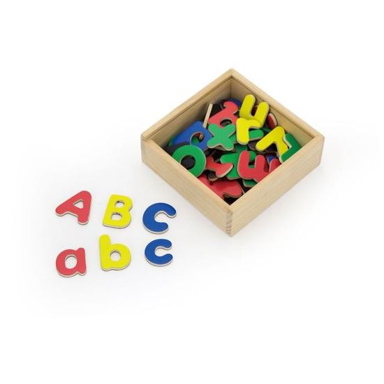26 Lettres Magnétiques En Bois - Aimants éducatifs Pour Enfants - Alphabet Coloré, 55 Mm - Pour Frigo, Tableau Blanc