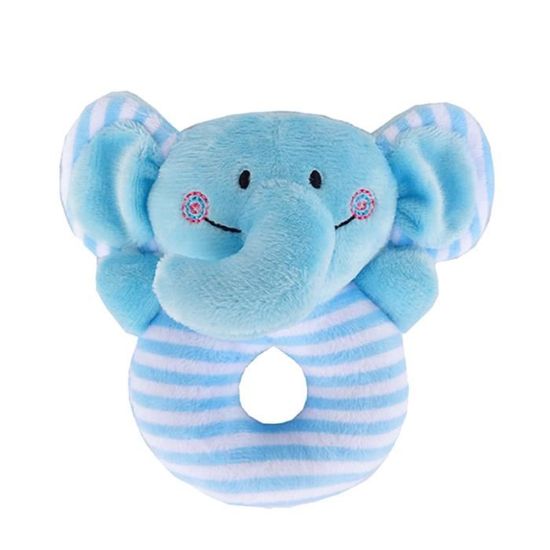 1 pc bébé hochet éléphant en forme éducatif doux accessoire jouet pour tout-petits nourrissons berceau   POUPON