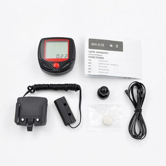 Ordinateur De Vélo Étanche - Compteur De Vitesse Digital 14 Fonctions - Neuf - Modèle ZE055