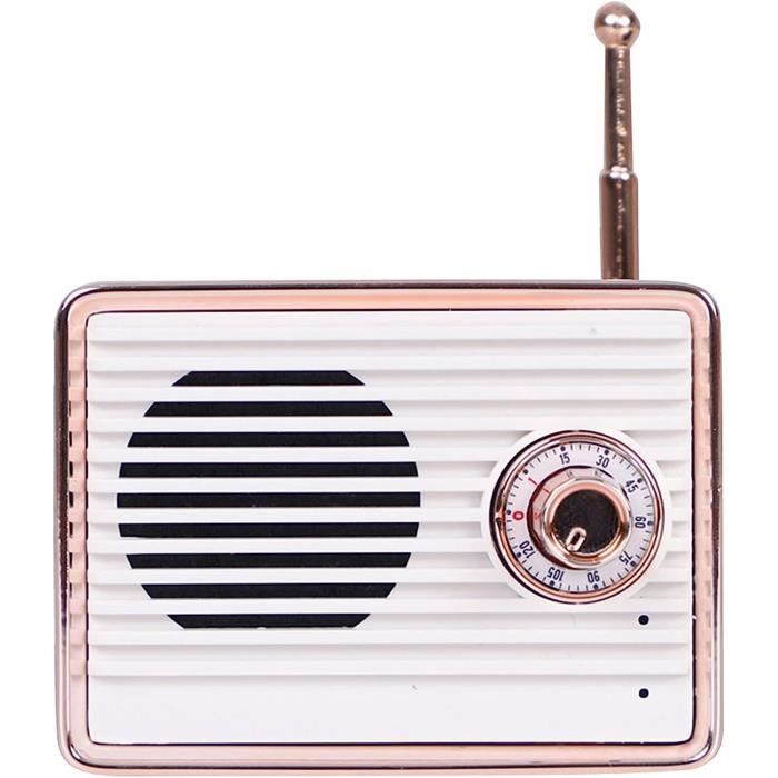 Radio Vintage Radio Dab-Dab+-Fm Caméra Rétro Mini Haut-Parleur Bluetooth Mignon Nostalgique 3D